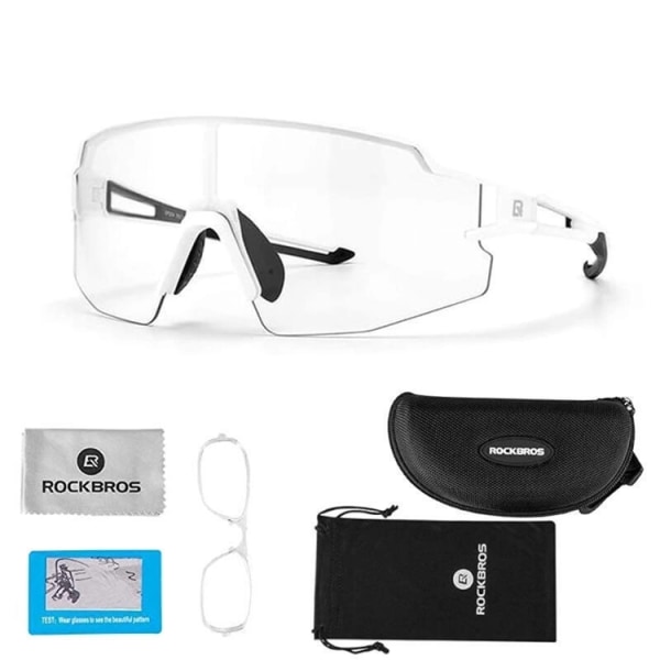 Rockbros photochromic UV400 Cykelglasögon - Vit