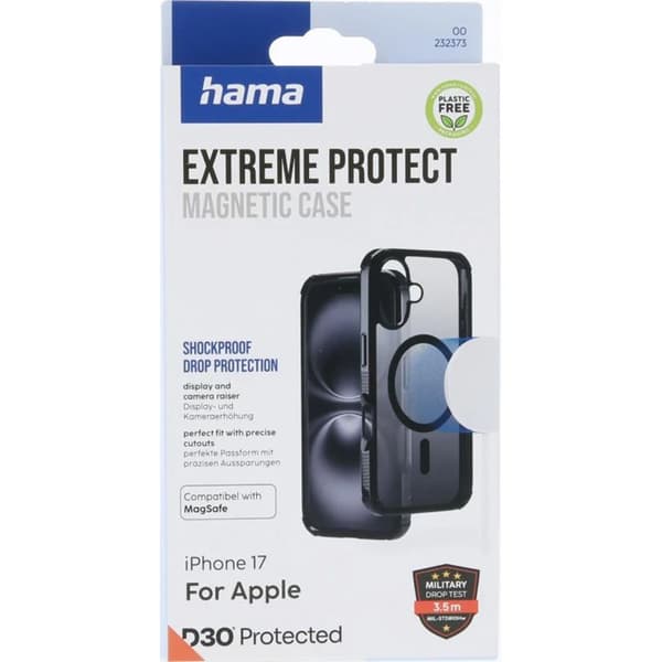 HAMA Mobilskal till iPhone 17 MagSafe Extreme Protect - Svart Svart