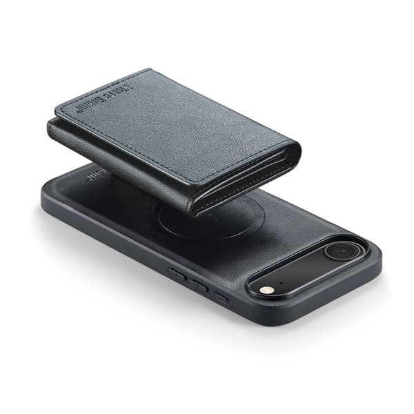 FIERRE SHANN FS030 iPhone Air Plånboksfodral Konstläder - Svart