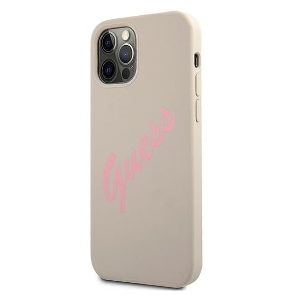 Guess iPhone 12 Pro Max Skal Silikon Vintage - Rosa/Grå Pink