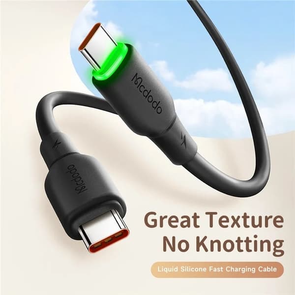 MCDODO USB-C - USB-C 65W Kabel 1.2M CA-477 Alpha - Svart Svart
