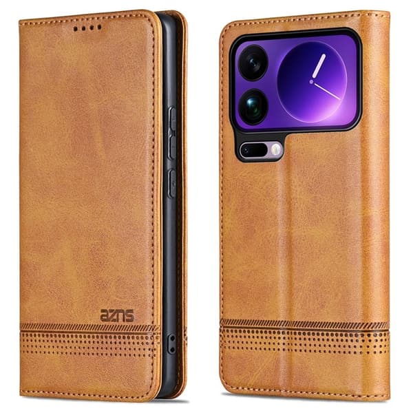 AZNS Xiaomi 17 Pro Plånboksfodral Konstläder - Brun