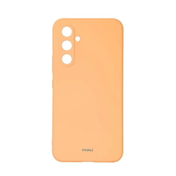 Onsala telefonetui til Galaxy A55 5G Silicone Feeling - Abrikos Orange