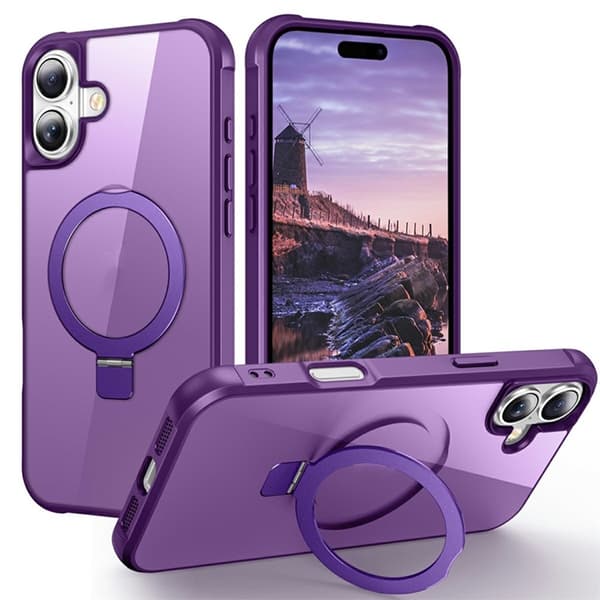 Mobilskal till iPhone 17 MagSafe TPU+PC Kickstand - Lila Lila