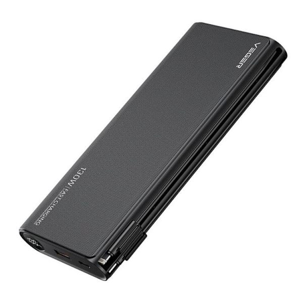 VEGER Powerbank 25000 mAh med Lightning/Typ-C Kablar 130W TCE130