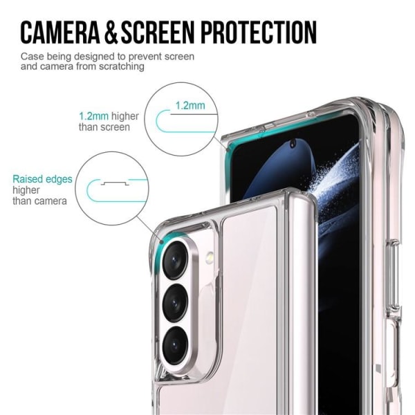 Galaxy Z Fold 5 Mobile Cover Anti-drop - Läpinäkyvä