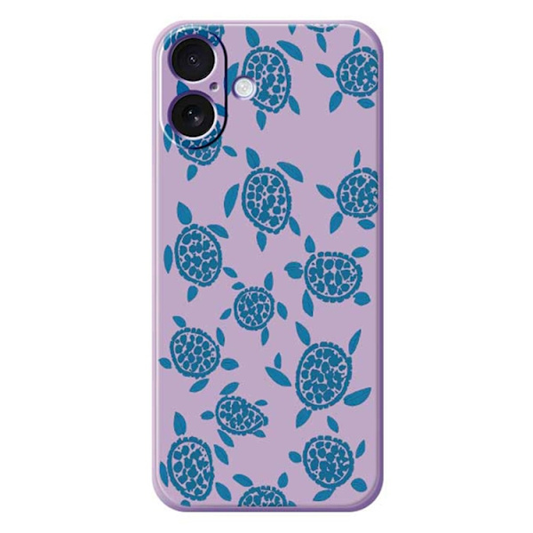 Mobilskal till iPhone 17 Turtle Pattern Straight Edge - Lila Lila