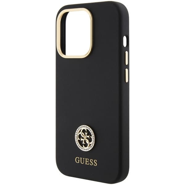 Guess telefontaske til iPhone 15 Pro MagSafe Silikone Rhinestone
