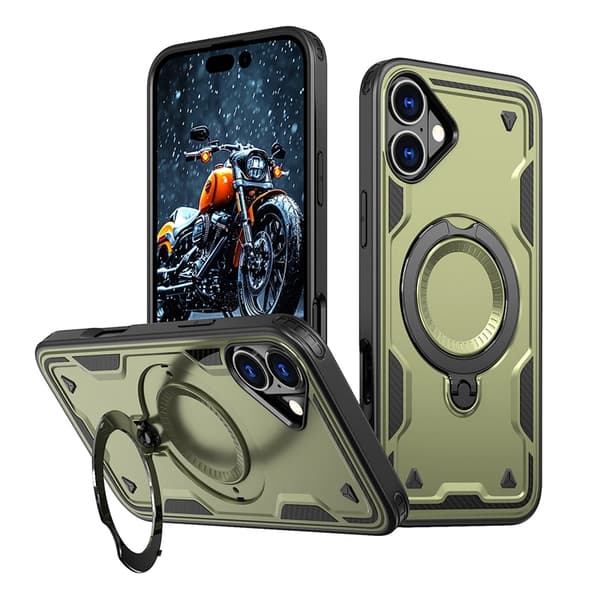 Mobilskal till iPhone 16 MagSafe Hybrid Armor Trendy - Grön Grön