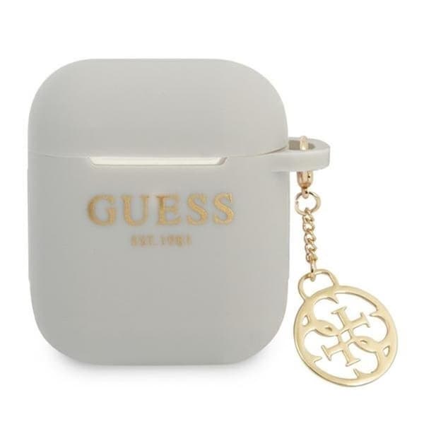 Guess AirPods Skal Silicone Charm 4G Collection - Grå Grå