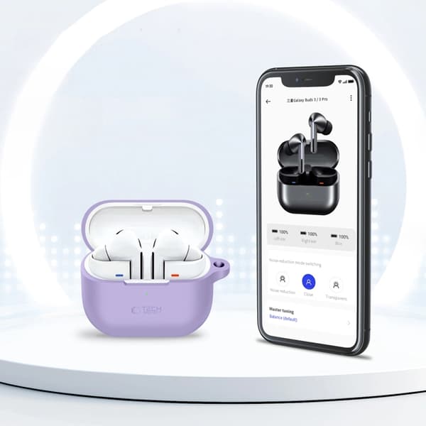 Tech-Protect Galaxy Buds 3/3 Pro Cover Silikonekrog - Lavendel Lila