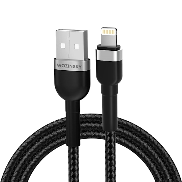 Wozinsky USB-A till Lightning kabel 2.4A 1m - Svart