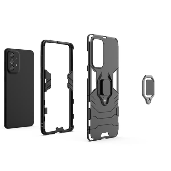 Galaxy A73 Skal Ring Armor - Svart Svart