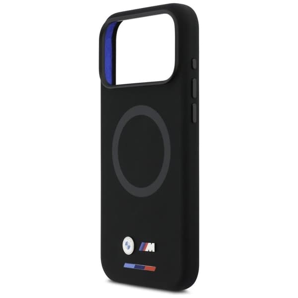 BMW telefontaske til iPhone 17 Pro Max MagSafe M Silikone Logo - Sort Svart