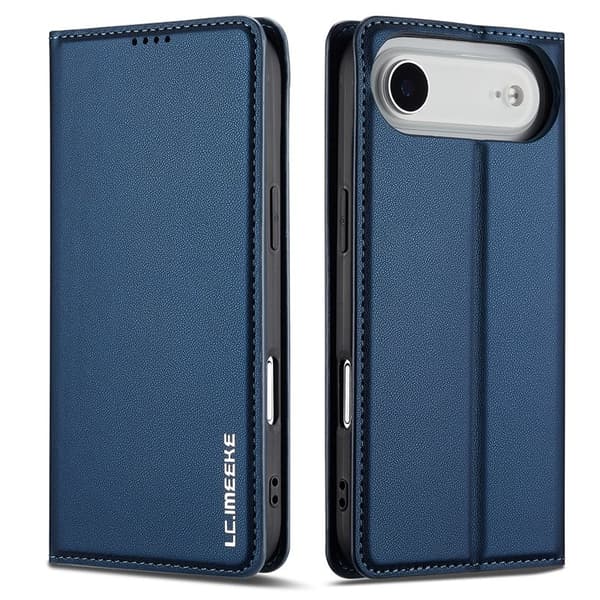 LC.IMEEKE L1 Series iPhone Air Plånboksfodral Konstläder - Blå Blå