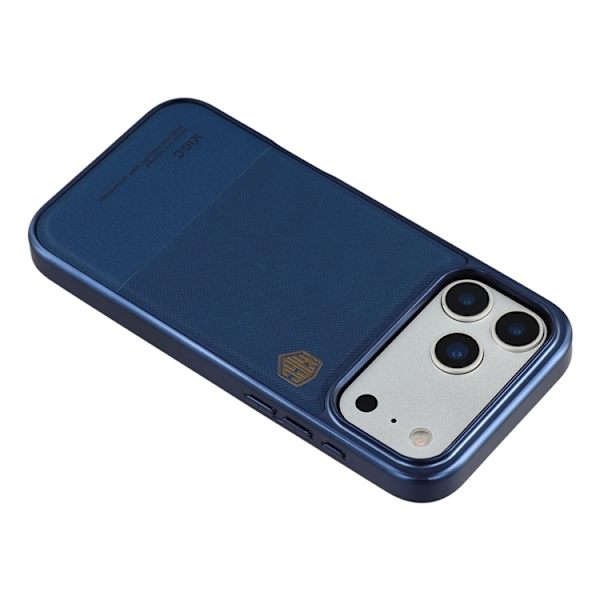 KIGC Mobilskal till iPhone 17 Pro Electroplating PC + TPU + PU - Blå Blå
