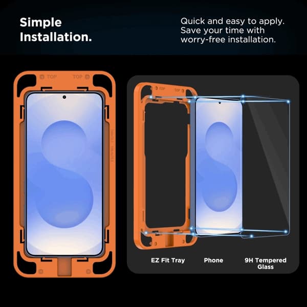 Tech-Protect [2-Pack] Galaxy S25 Härdat Glas Skärmskydd Quick Set Transparent