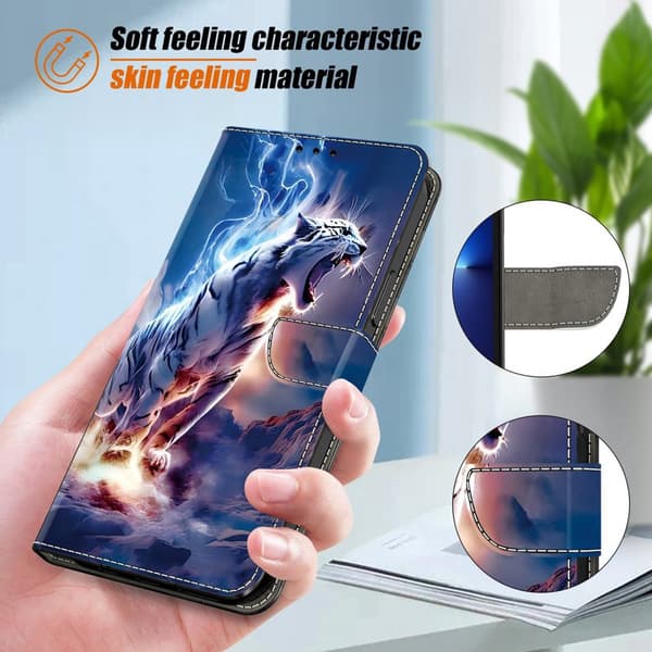 Plånboksfodral för Samsung Galaxy S26 Ultra Konstläder Stativ - Thunder Tiger