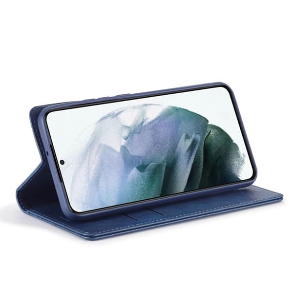 LC.IMEEKE Samsung Galaxy S21 Plånboksfodral Konstläder - Blå