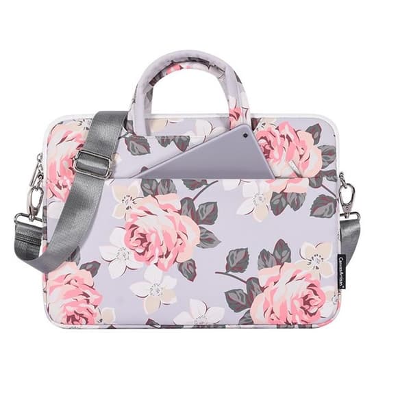 CANVASARTISAN Datorfodral 13" Floral H40-C22 med Axelrem - Grå Grå