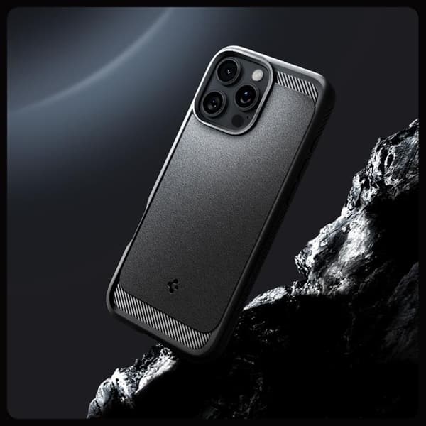 Spigen Telefontaske til iPhone 16 Pro Magsafe Rugged Armor - Matt Sort Svart