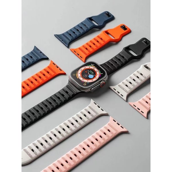 Apple Watch 4/5/6/7/8/SE (38/40/41mm) Rugged Band - Grå