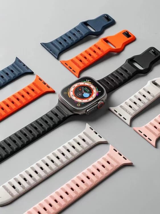 Apple Watch 4/5/6/7/8/SE (38/40/41mm) Rugged Band - Grå Grå