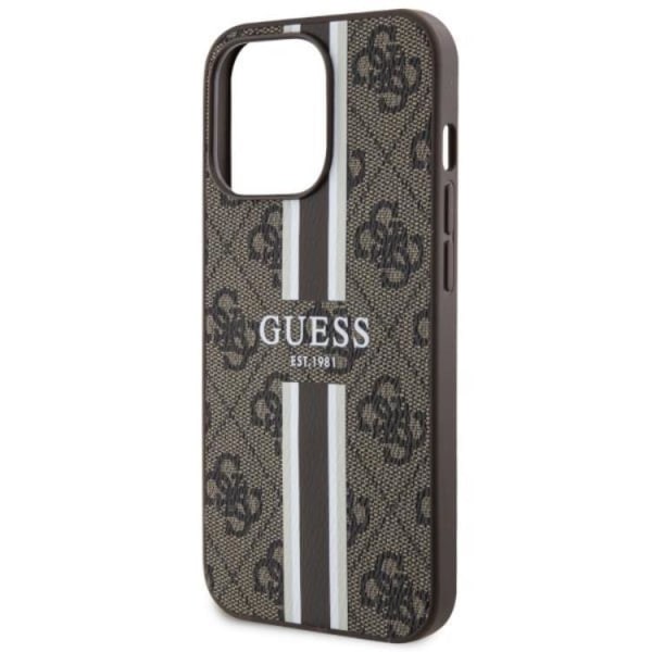 Guess iPhone 13 Pro Max Mobilskal MagSafe Printed Stripes - Brun