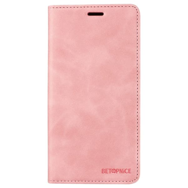 BETOPNICE 003 iPhone 15 Pro Plånboksfodral Konstläder - Rosa