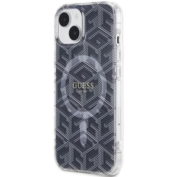 Guess iPhone 15/14/13 Mobilskal Magsafe IML GCube - Sort Black