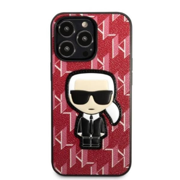 Karl Lagerfeld iPhone 13 Pro Case Monogram Iconic Patch - punainen