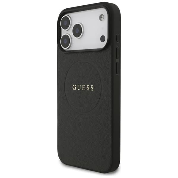 Guess telefontaske til iPhone 17 Pro Max MagSafe Kornet Ring - Sort Svart