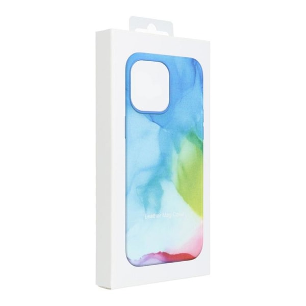 iPhone 13 Magsafe Mobilskal Läder - Multicolor Splash