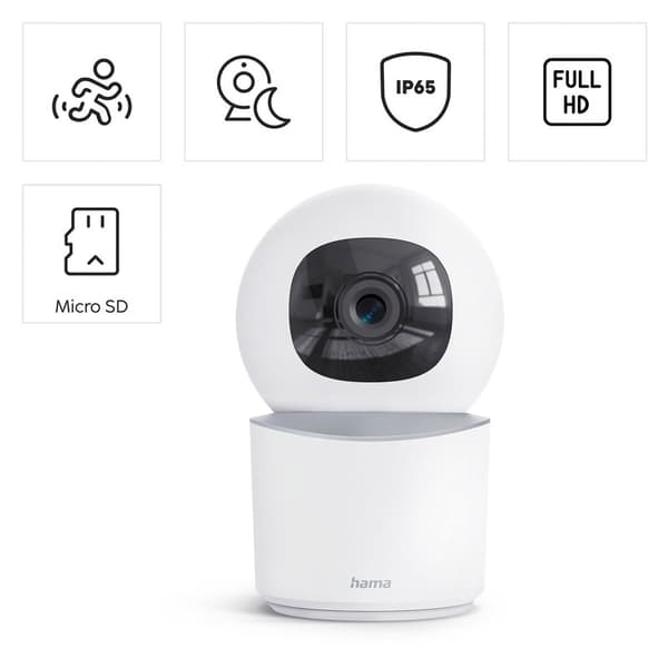 HAMA Smart Övervakningskamera Inomhus Svängbar Vit