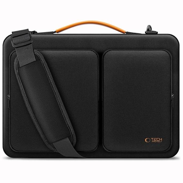 Tech-Protect Computertaske 13-14" Defender - Sort/Orange Svart