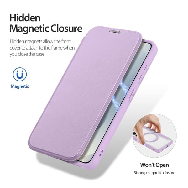 Dux Ducis Mobilskal för Samsung Galaxy S26 Magnetiskt Konstläder - Lila
