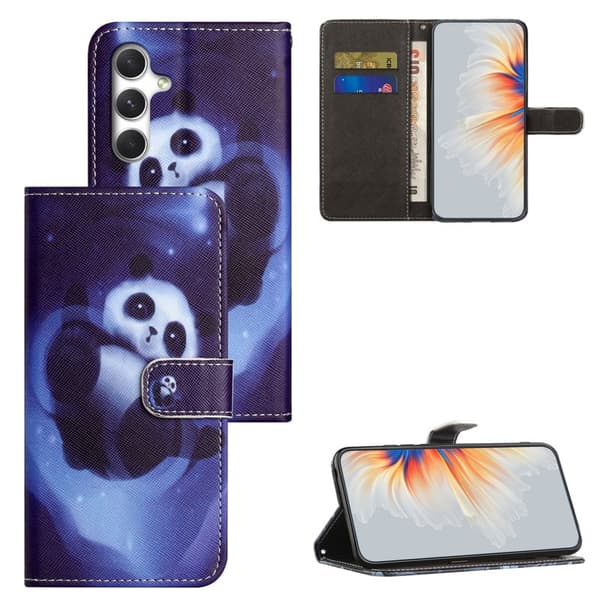 Plånboksfodral för Samsung Galaxy S26 Plus Konstläder - Panda