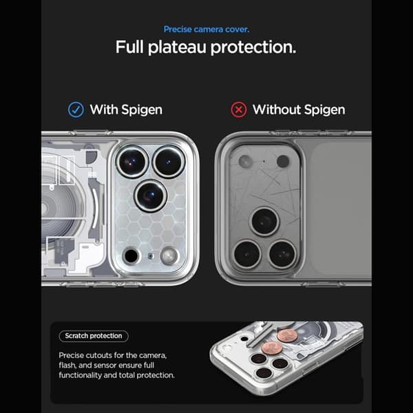 Spigen Mobilskal För iPhone 18 Pro/17 Pro Magsafe Ultra Hybrid Zero One - Vit