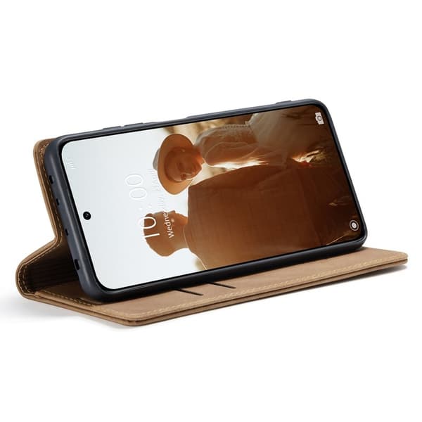 CASEME 013 Xiaomi 13 5G Konstläder Plånboksfodral - Brun