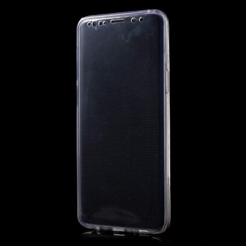 Touchable Front + Back TPU Mobilskal till Galaxy S9 - Clear Transparent