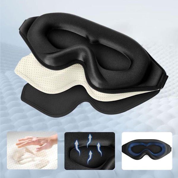 Tech-Protect Eyeshade Sovmask - Matte Svart Svart