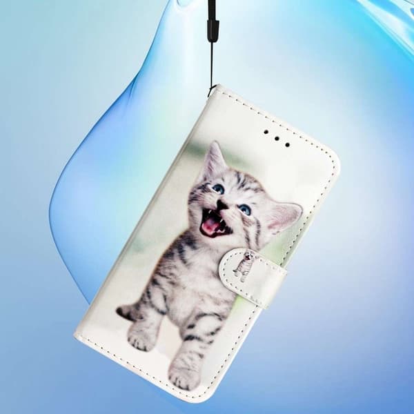 Samsung Galaxy S26 Pro Plånboksfodral Mönstrad Konstläder Ställ - Katt