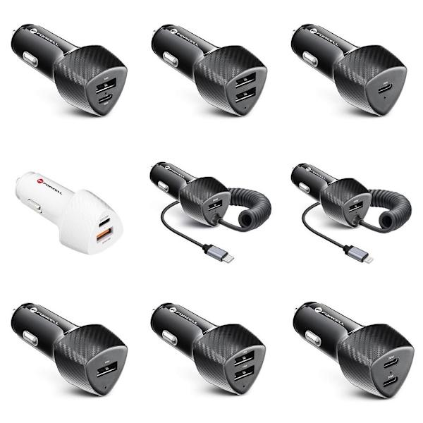 FORCELL CARBON billaddare USB-C 3.0 PD20W svart Svart