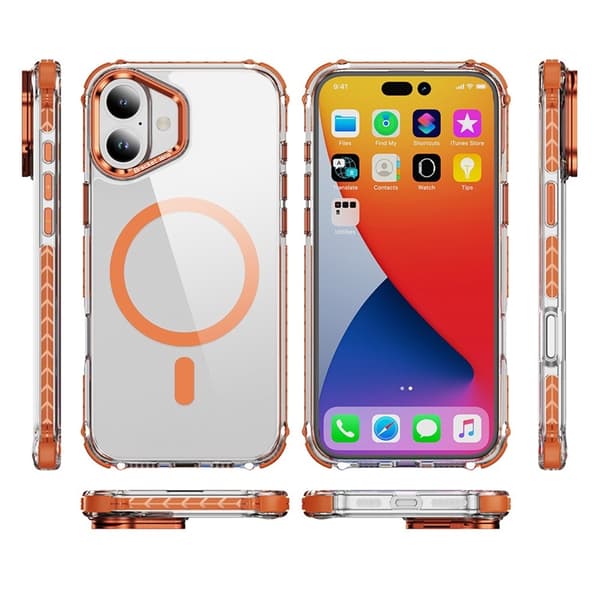 Mobilskal till iPhone 16 MagSafe Kickstand - Orange Orange