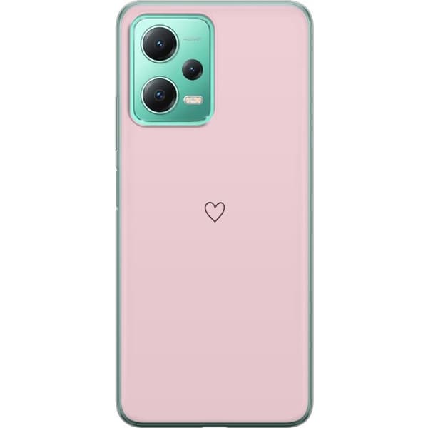Telefontaske til Xiaomi Redmi Note 12 med lille hjerte