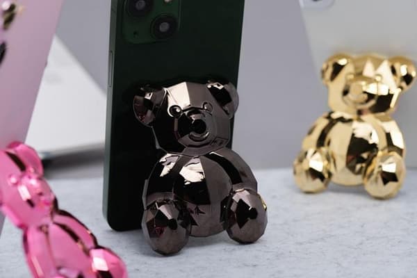 Mobiltelefonstativ Stick-on BEAR - Sort Svart