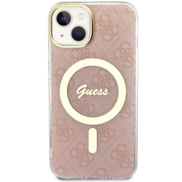 Guess Mobilskal till iPhone 14 Plus MagSafe - Rosa