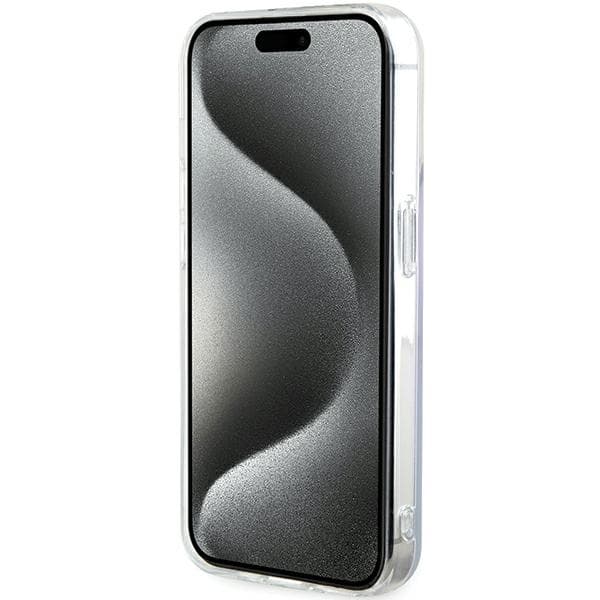 Guess Telefontaske til iPhone 15 Pro MagSafe MagSafe IML Iriserende - Lilla