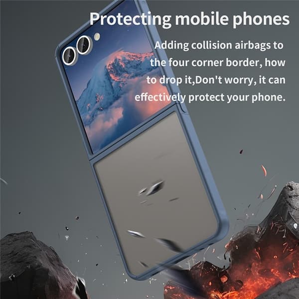 Mobilskal till Galaxy Z Flip7 Drop Proof Frosted Translucent - Blå Blå