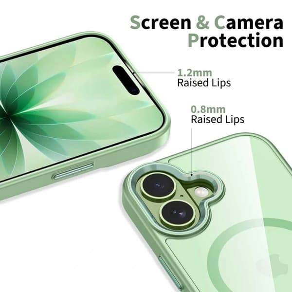 Tech-Protect Telefontaske til iPhone 17 Magsafe Magmat - Salvie/Klar Grön
